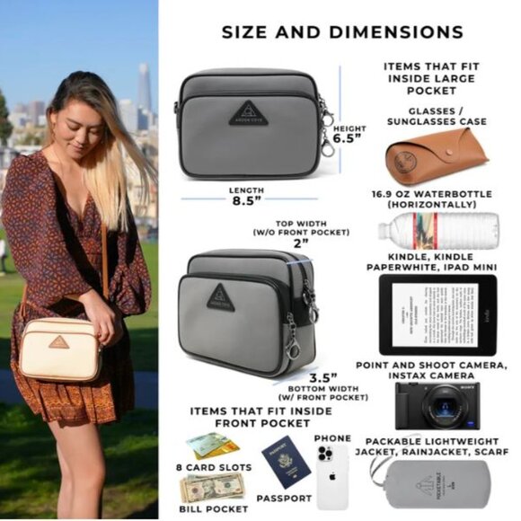 Arden Cove Crissy Full Crossbody with Classic Clasps Strap, Color Black and Gold - Picture 12 of 12